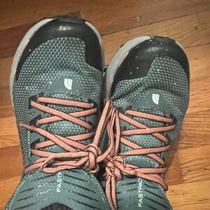 The North Face Teal and Coral Athletic Shoes